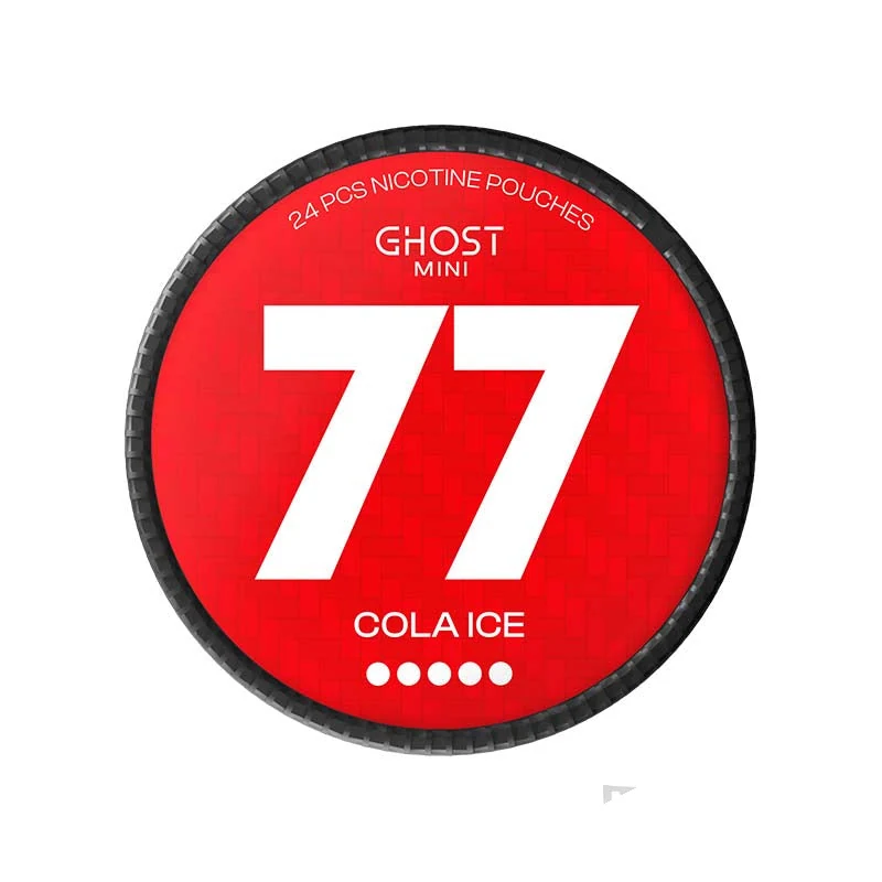 77 Ghost Mini Cola Ice nicotine pouches tin