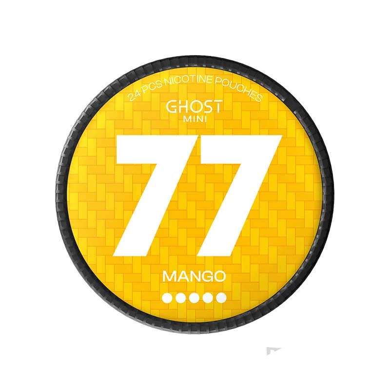 77 Ghost Mini Mango nicotine pouches tin