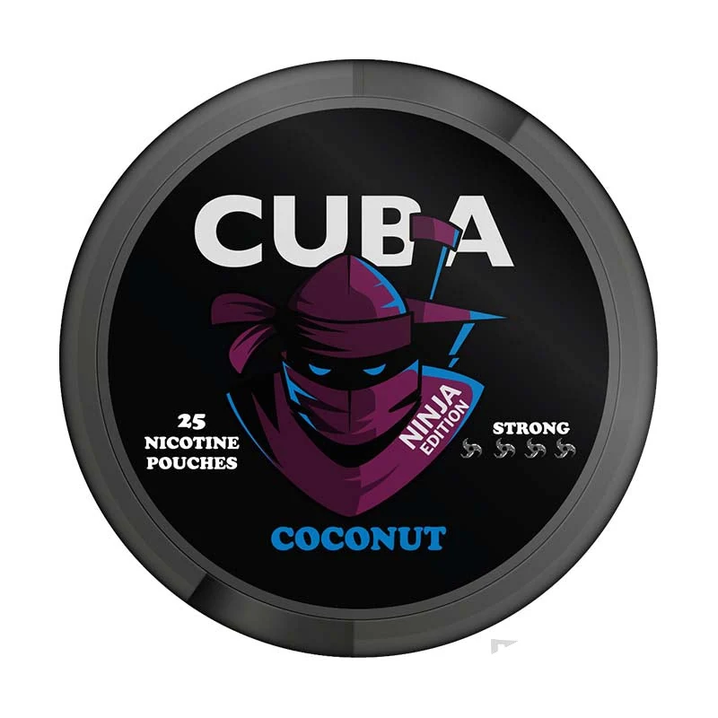 CUBA Coconut Ninja nicotine pouches tin