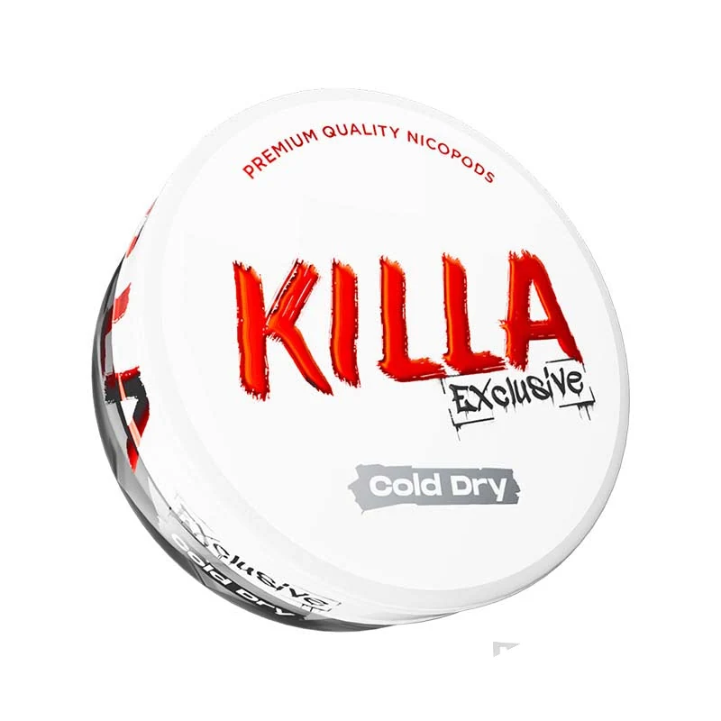 Killa Exclusive Cold Dry Mint nicotine pouches tin