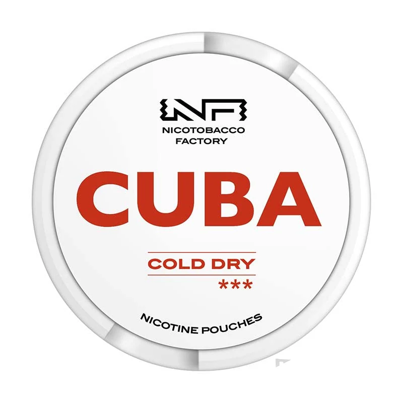 CUBA Cold Dry nicotine pouches tin