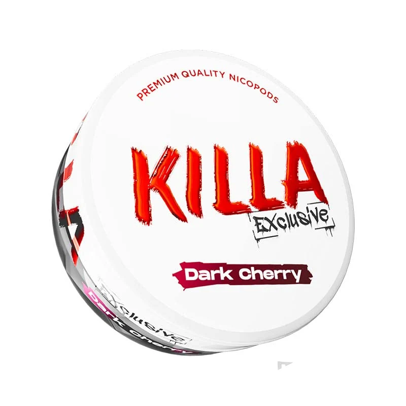 Killa Exclusive Dark Cherry nicotine pouches tin