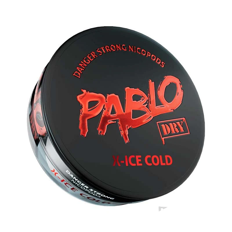 Pablo Dry X-Ice Cold nicotine pouches tin