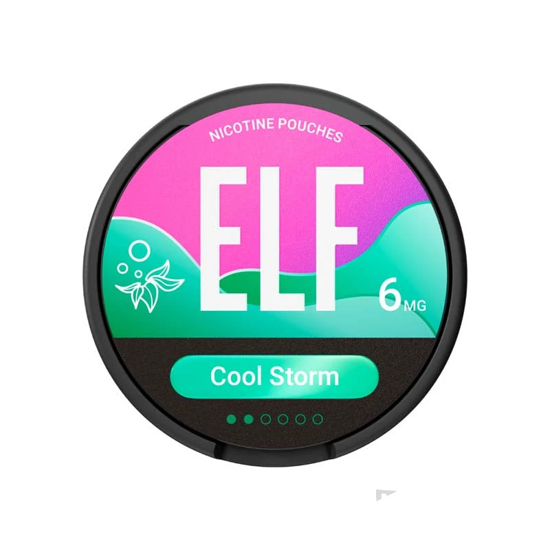 ELF Cool Storm nicotine pouches tin