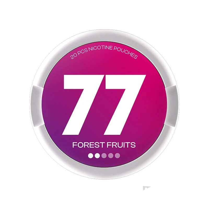 77 Forest Fruits nicotine pouches tin