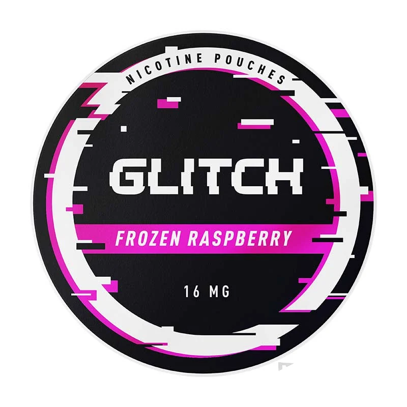 Glitch Frozen Raspberry nicotine pouches tin