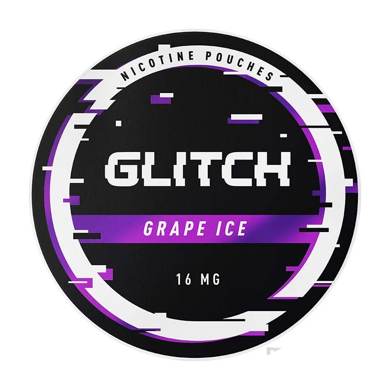 Glitch Grape Ice nicotine pouches tin