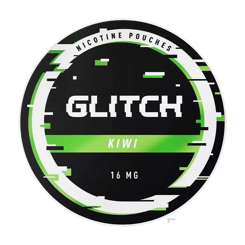 Glitch Kiwi nicotine pouches tin