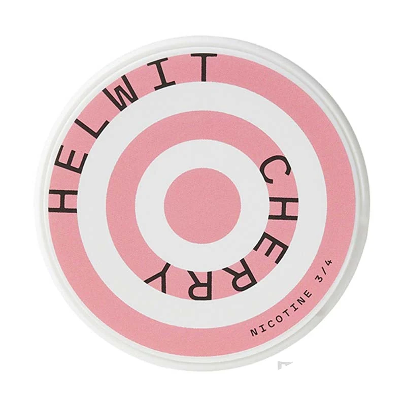 Helwit Cherry nicotine pouches tin
