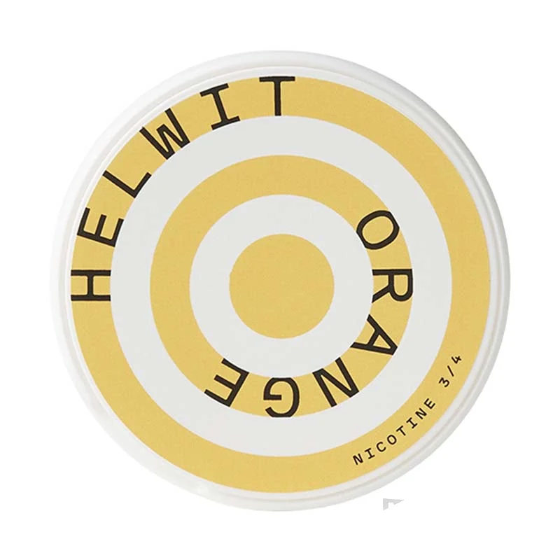Helwit Orange nicotine pouches tin