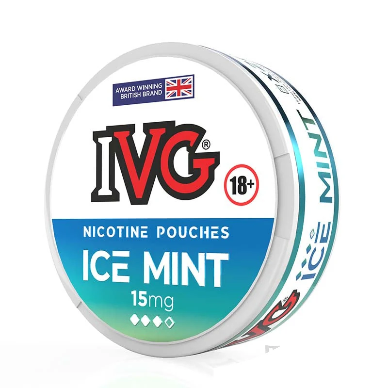 IVG Ice Mint nicotine pouches tin