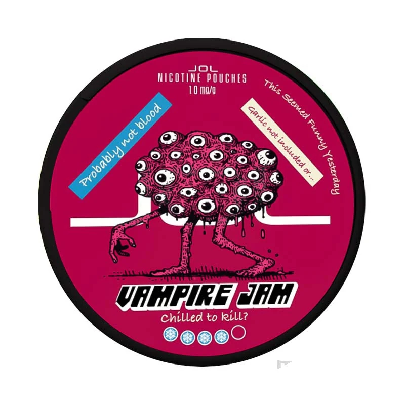 Jol Vampire Jam - Cool Raspberry Elderberry nicotine pouches tin