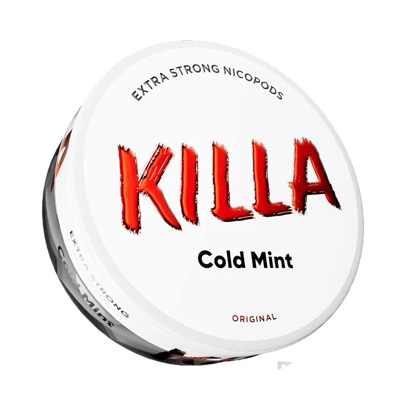 Killa Cold Mint Extra Strong nicotine pouches tin