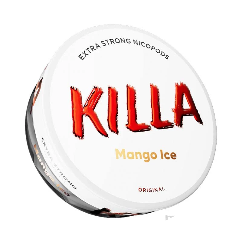 Killa Mango Ice Extra Strong nicotine pouches tin
