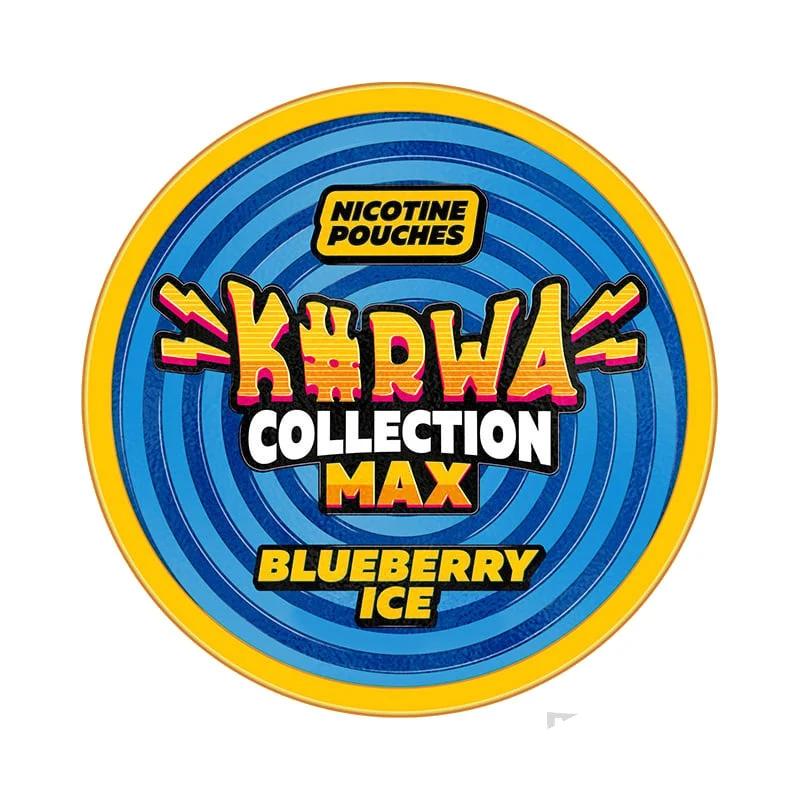Kurwa Collection Max Blueberry Ice nicotine pouches tin