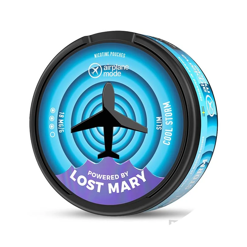 Lost Mary Airplane Mode Cool Storm nicotine pouches tin