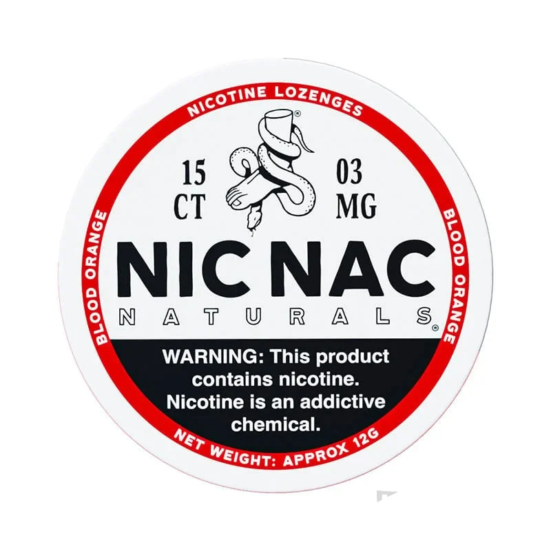Nic Nac Blood Orange nicotine pouches tin