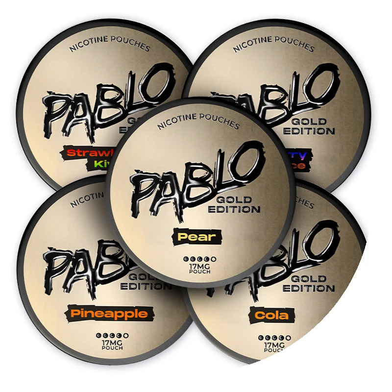 Pablo Gold 17mg Five Flavour Fusion Bundle (5-Pack) nicotine pouches tin