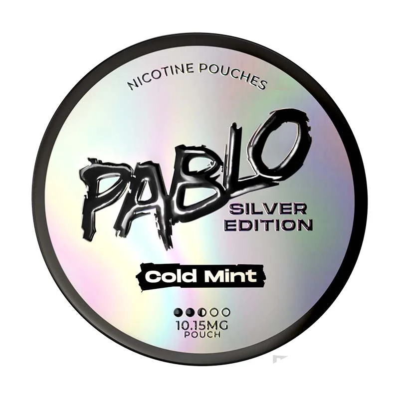 Pablo Silver Edition Cold Mint nicotine pouches tin