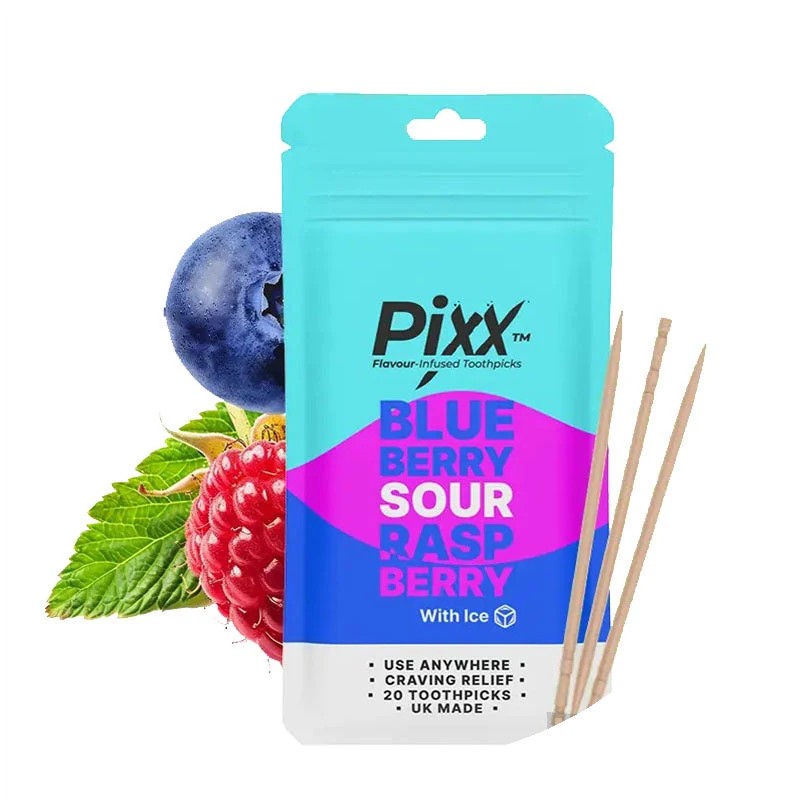 Pixx Blueberry Sour Raspberry nicotine pouches tin