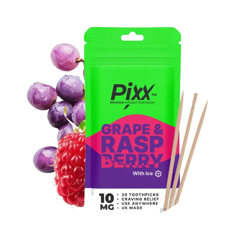 Pixx Grape & Raspberry nicotine pouches tin