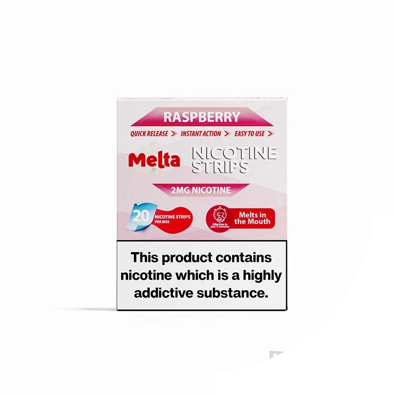 MELTA Raspberry 2mg nicotine pouches tin