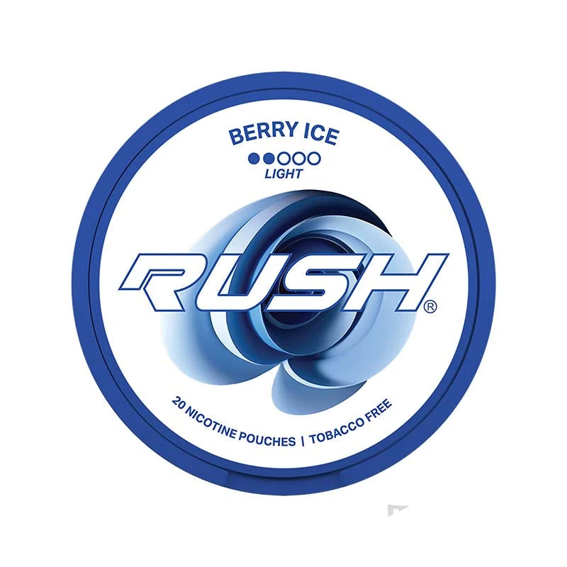 Rush Berry Ice Light nicotine pouches tin