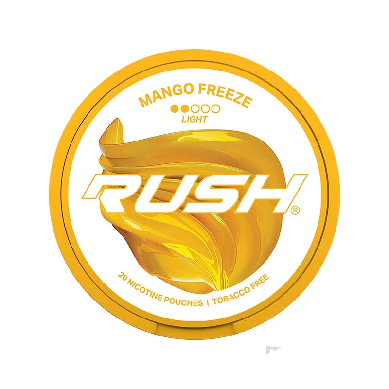 Rush Mango Freeze Light nicotine pouches tin