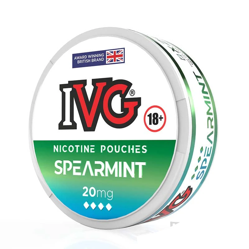 IVG Spearmint nicotine pouches tin