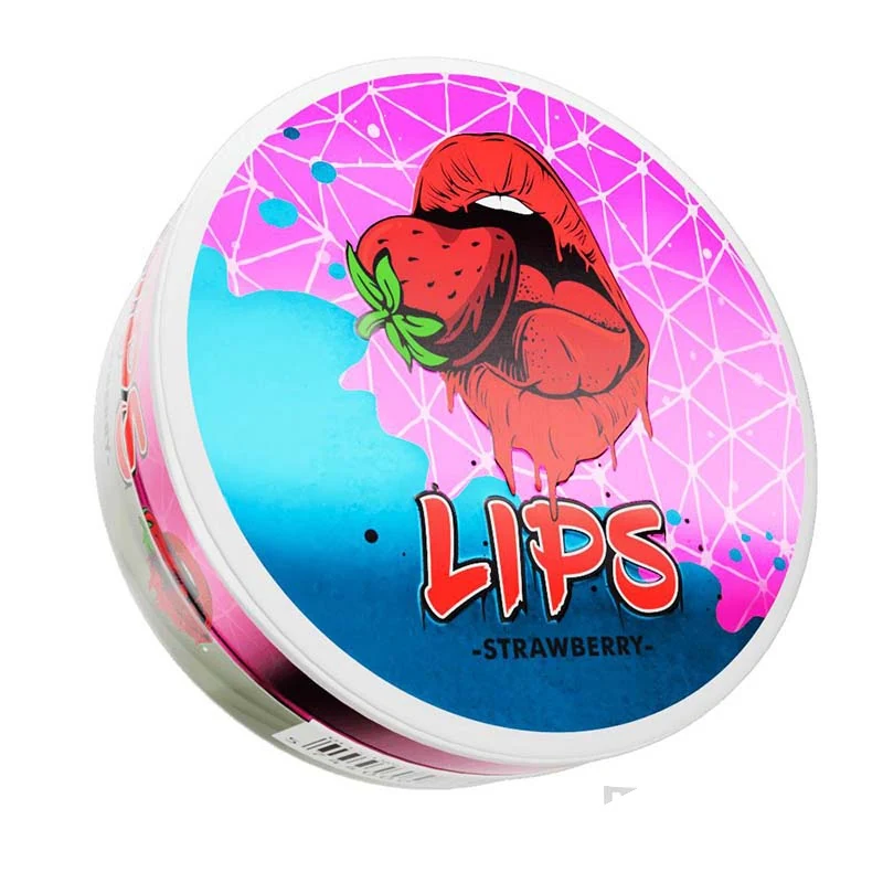 LIPS Strawberry nicotine pouches tin