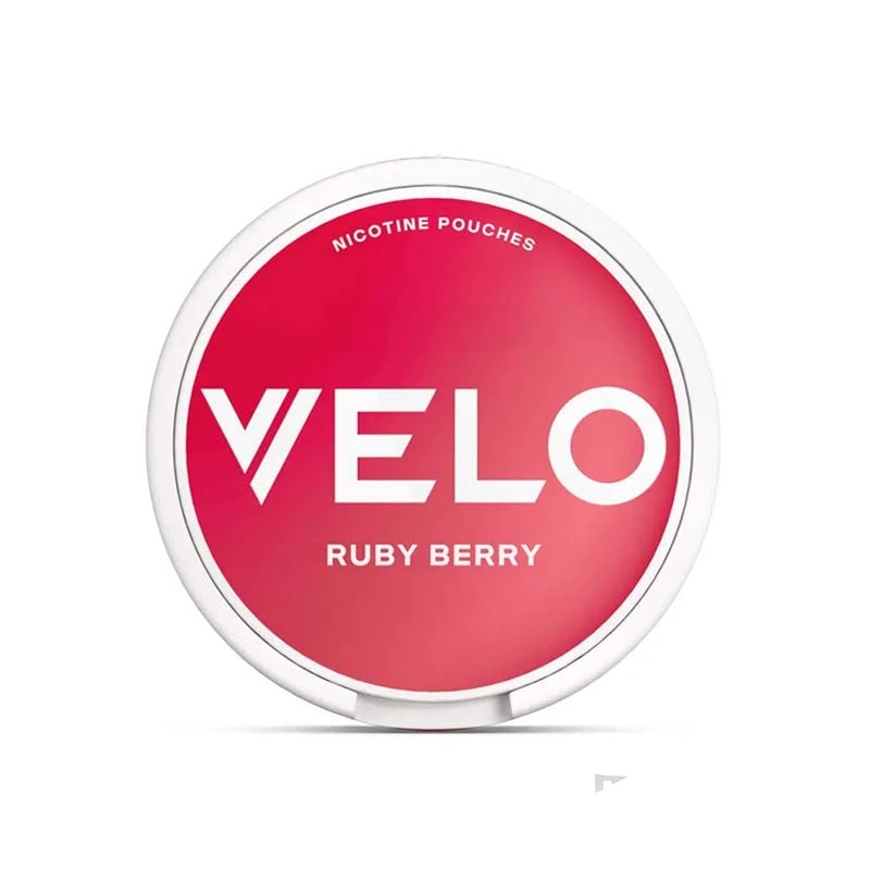 VELO Ruby Berry nicotine pouches tin