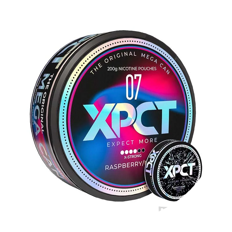 XPCT Megacan Raspberry/Mint nicotine pouches tin