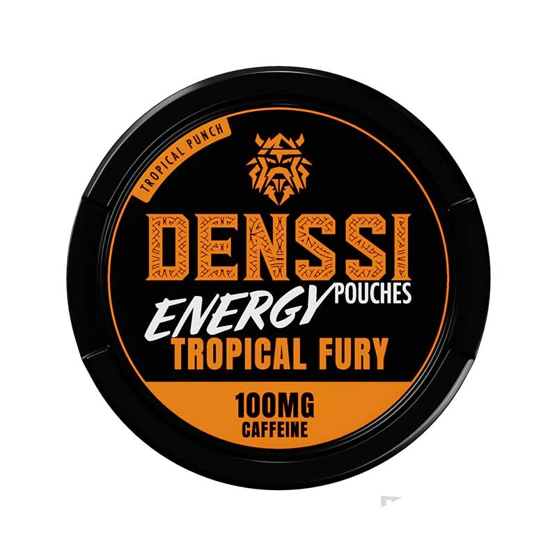 Denssi Energy Tropical Fury caffeine pouch tin