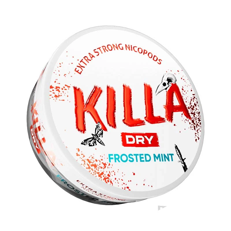 Killa Dry Frosted Mint nicotine pouch tin