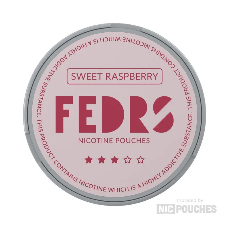FEDRS Only Sweet Raspberry nicotine pouch tin