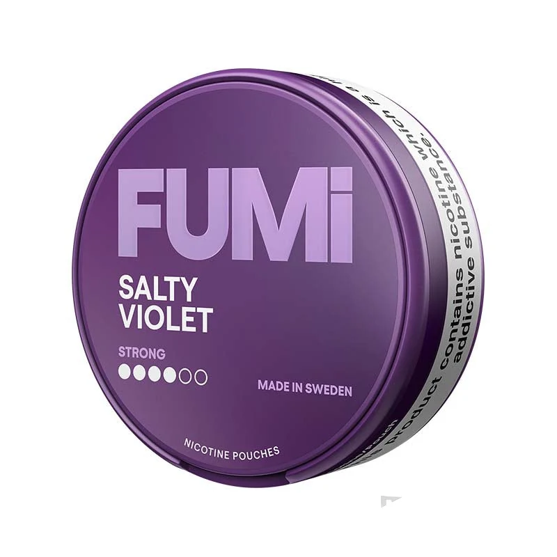 FUMI Salty Violet nicotine pouch tin