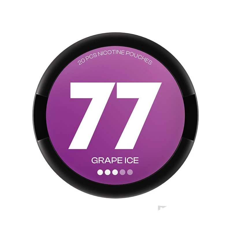 77 Grape Ice nicotine pouch tin