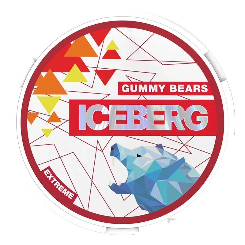 Iceberg Gummy Bears nicotine pouch tin