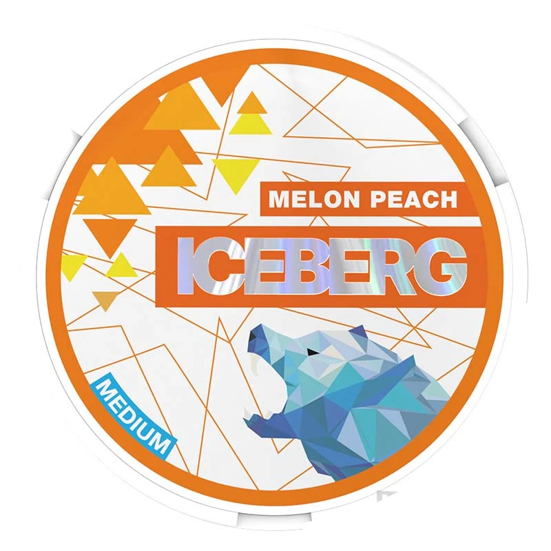Iceberg Melon Peach nicotine pouch tin