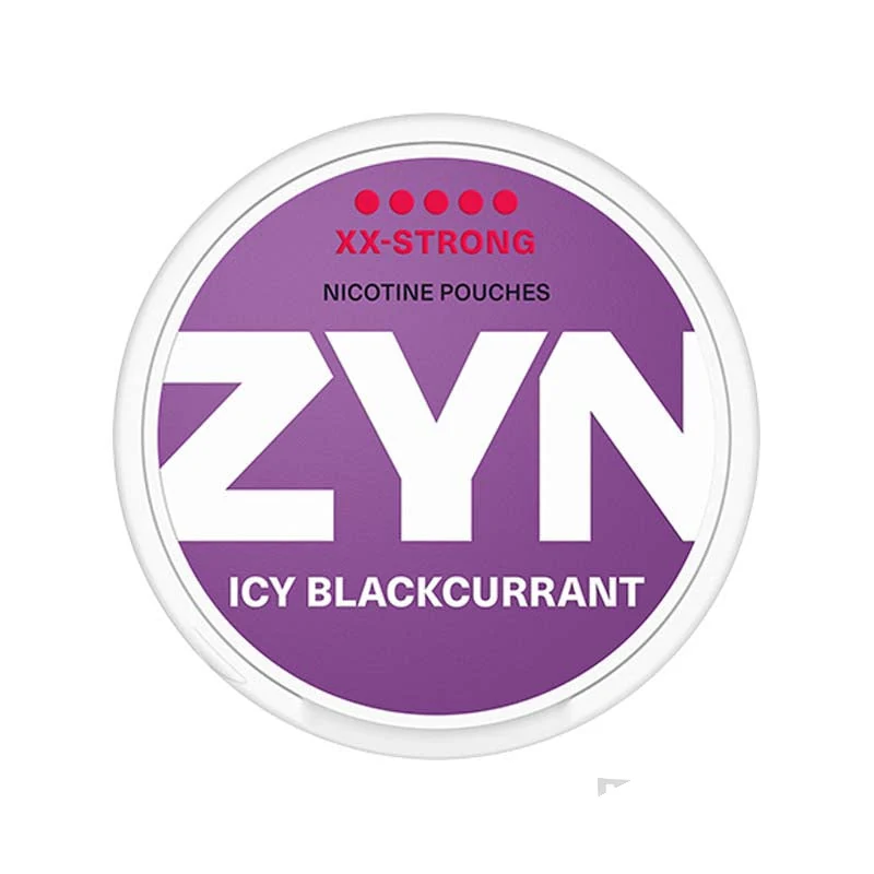 ZYN Icy Blackcurrant XX Strong nicotine pouch tin