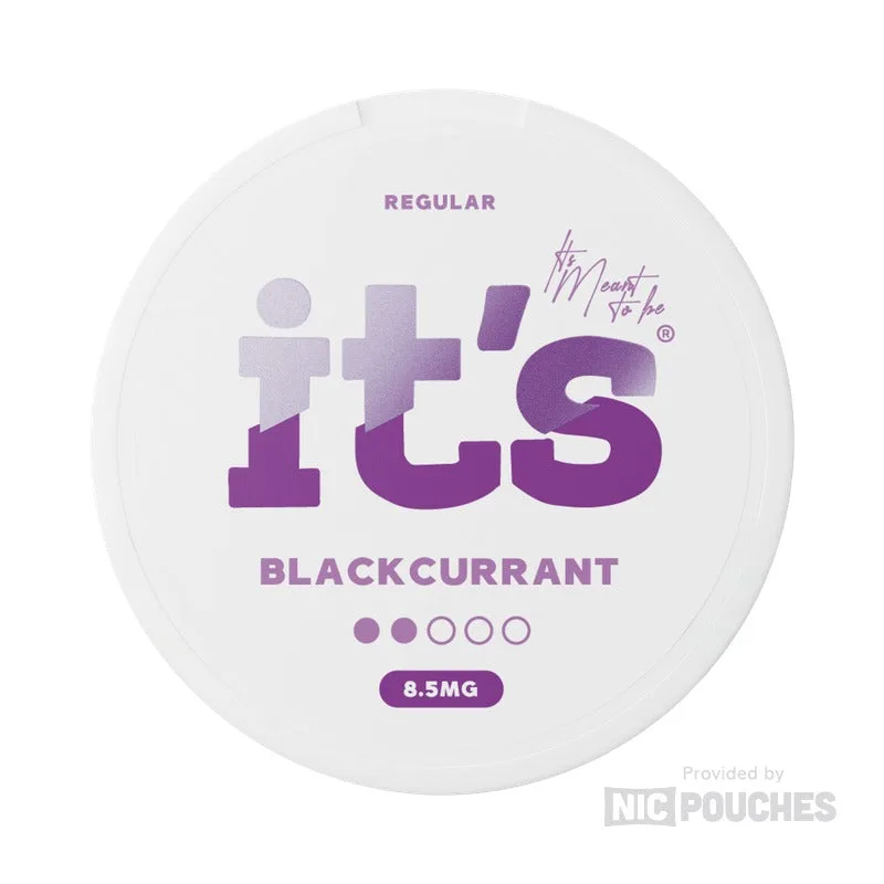 It's Blackcurrant nicotine pouch tin