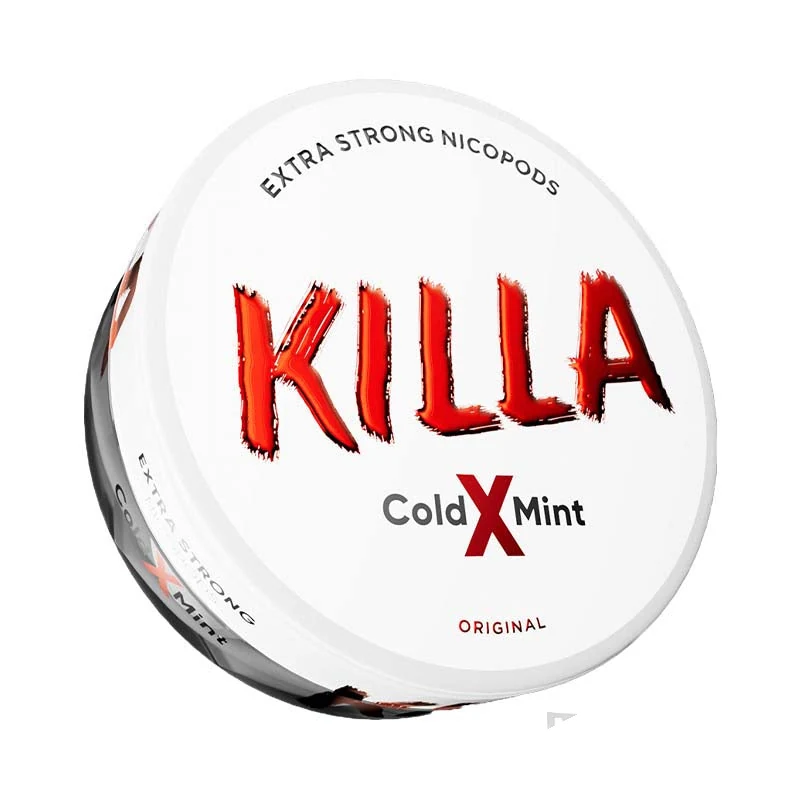 Killa Cold X Mint Extra Strong nicotine pouch tin
