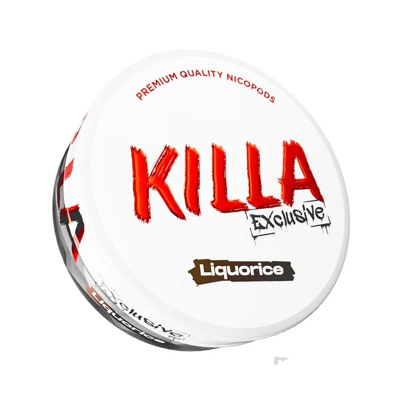 Killa Exclusive Liquorice nicotine pouch tin