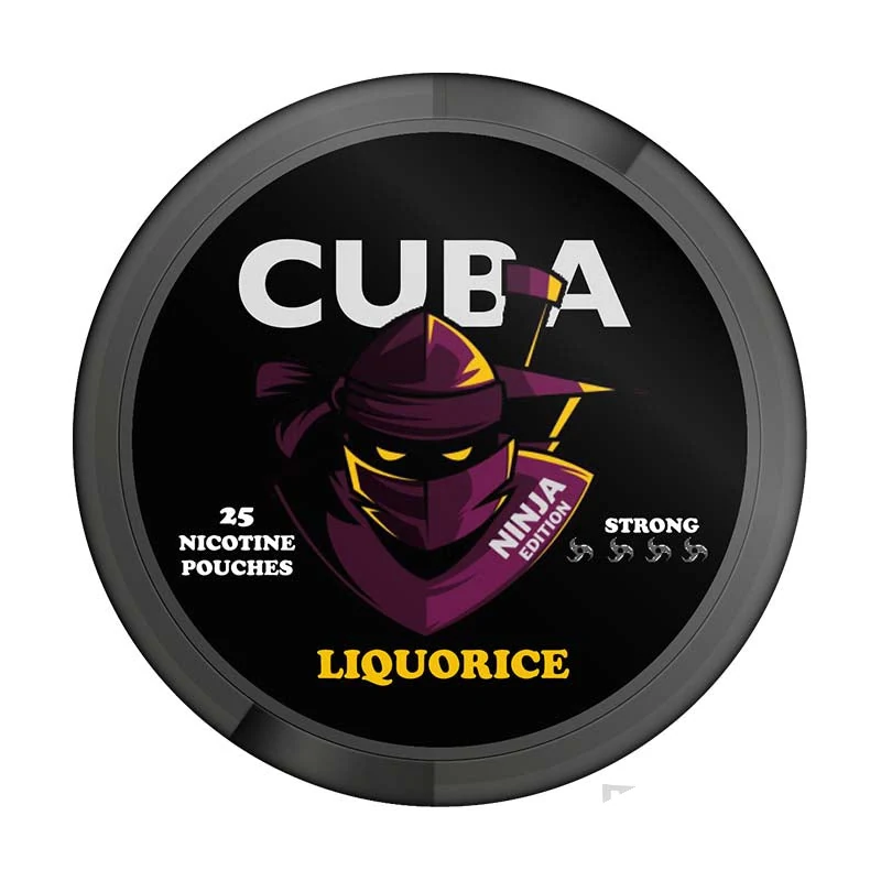 CUBA Liquorice Ninja nicotine pouch tin