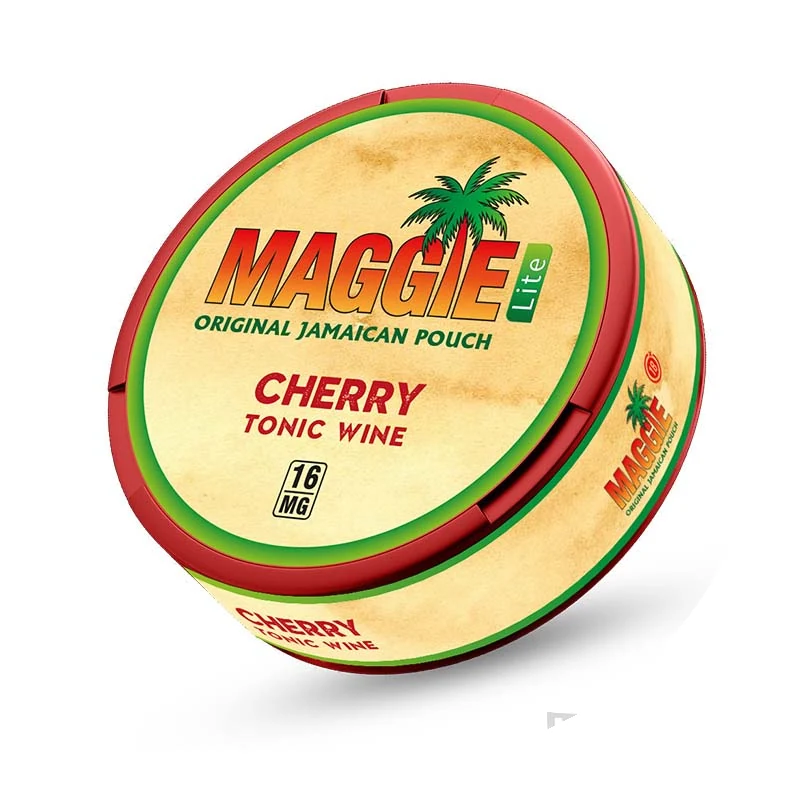 Maggie Original Jamaican Cherry Tonic Wine nicotine pouch tin
