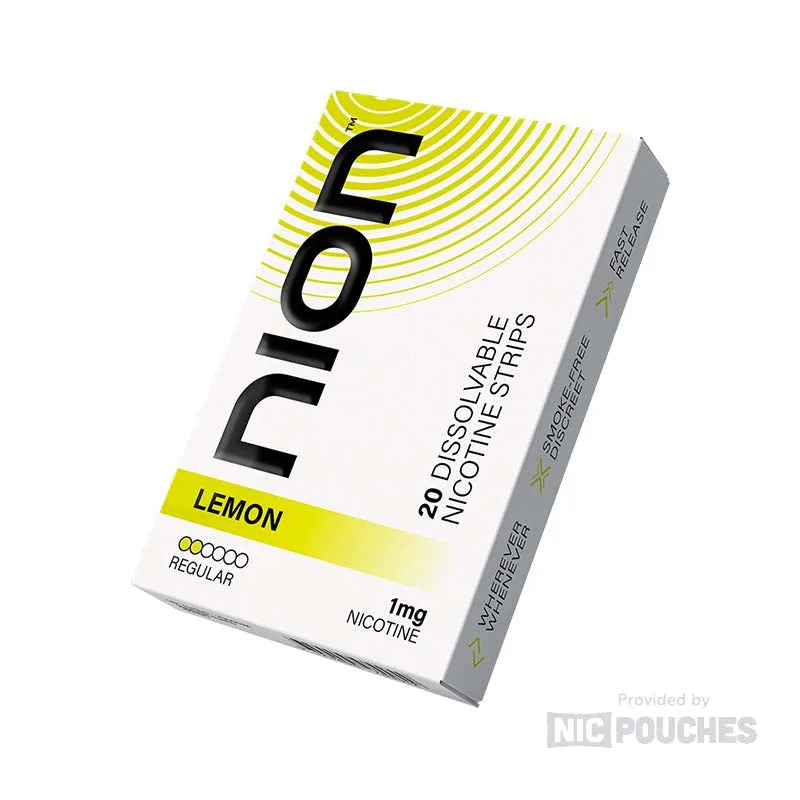 NION Nicotine Strips Lemon nicotine strip tin