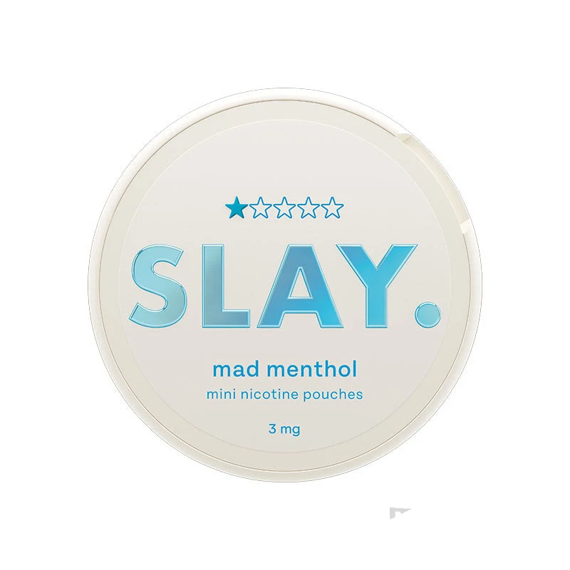 SLAY Mad Menthol nicotine pouch tin