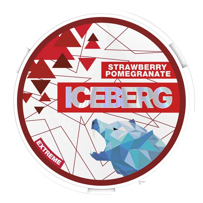 Iceberg Strawberry Pomegranate nicotine pouch tin