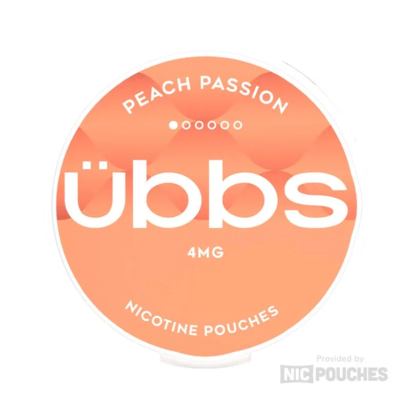 Übbs Peach Passion nicotine pouch tin