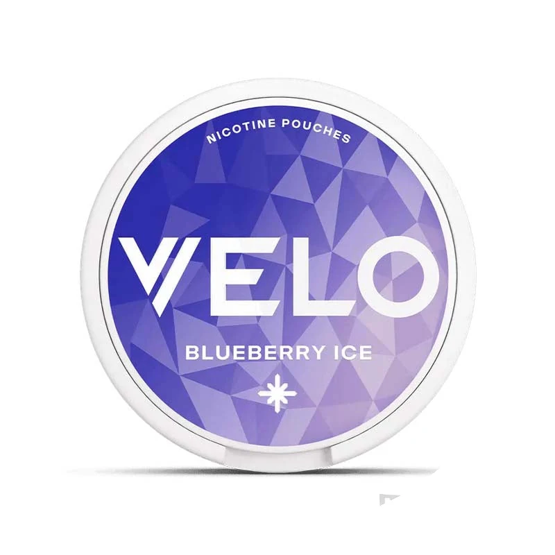 VELO Blueberry Ice nicotine pouch tin